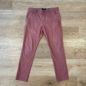 All Saints Men's Pipe Chino Premium Skinny Slim Fit Chino Pants